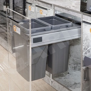 Thùng rác đôi 36L gắn cánh âm tủ GARIS GWP74